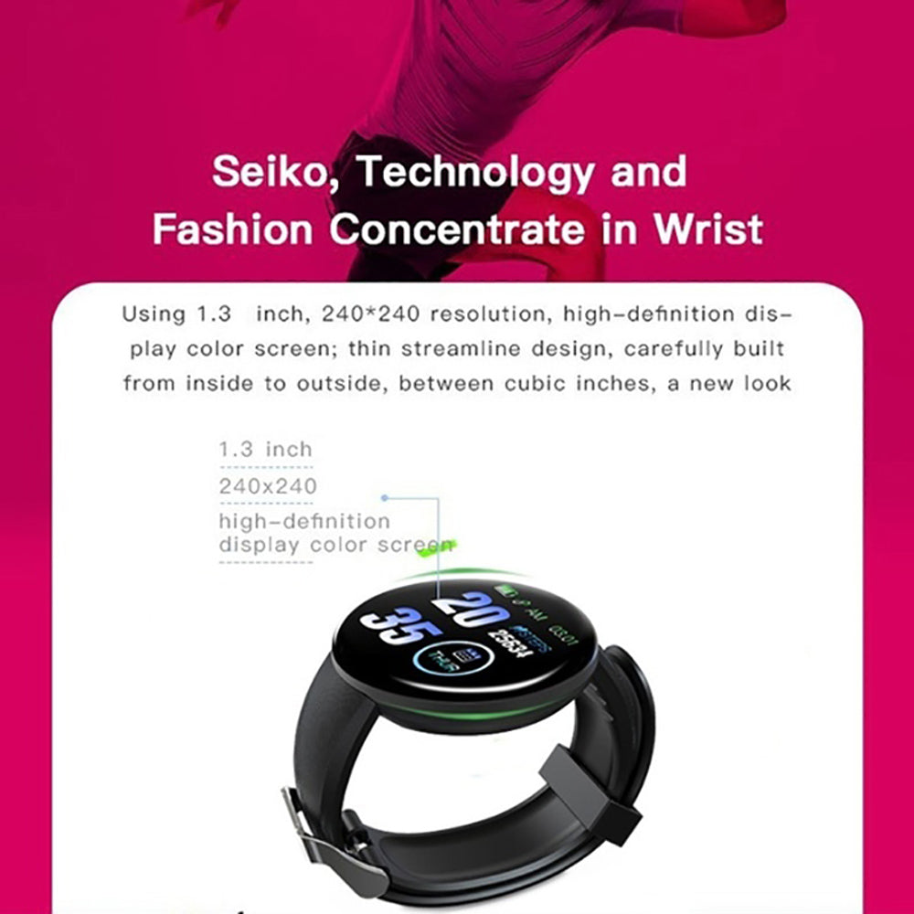 VitalSync Pro D18 Fitness Smartwatch