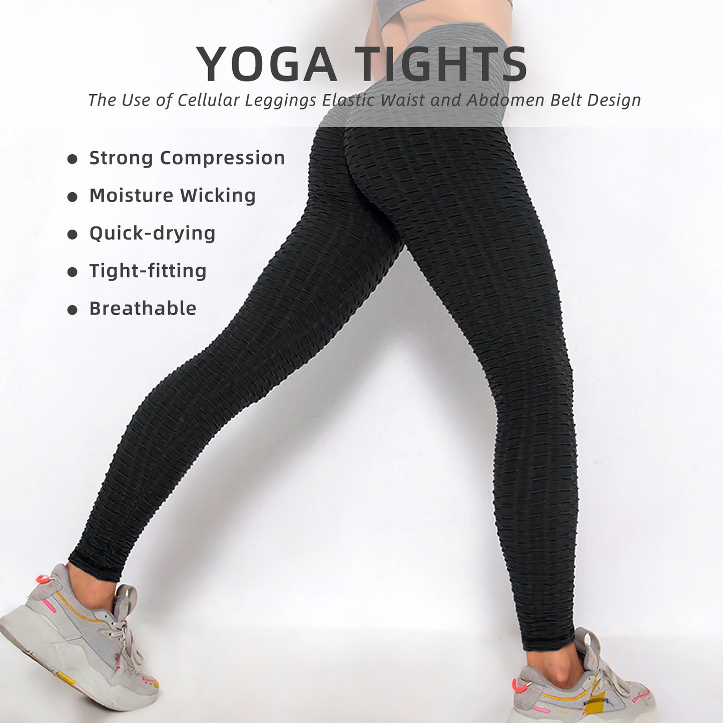 LiftCurve Sculpted Yoga Leggings - Bubble Texture