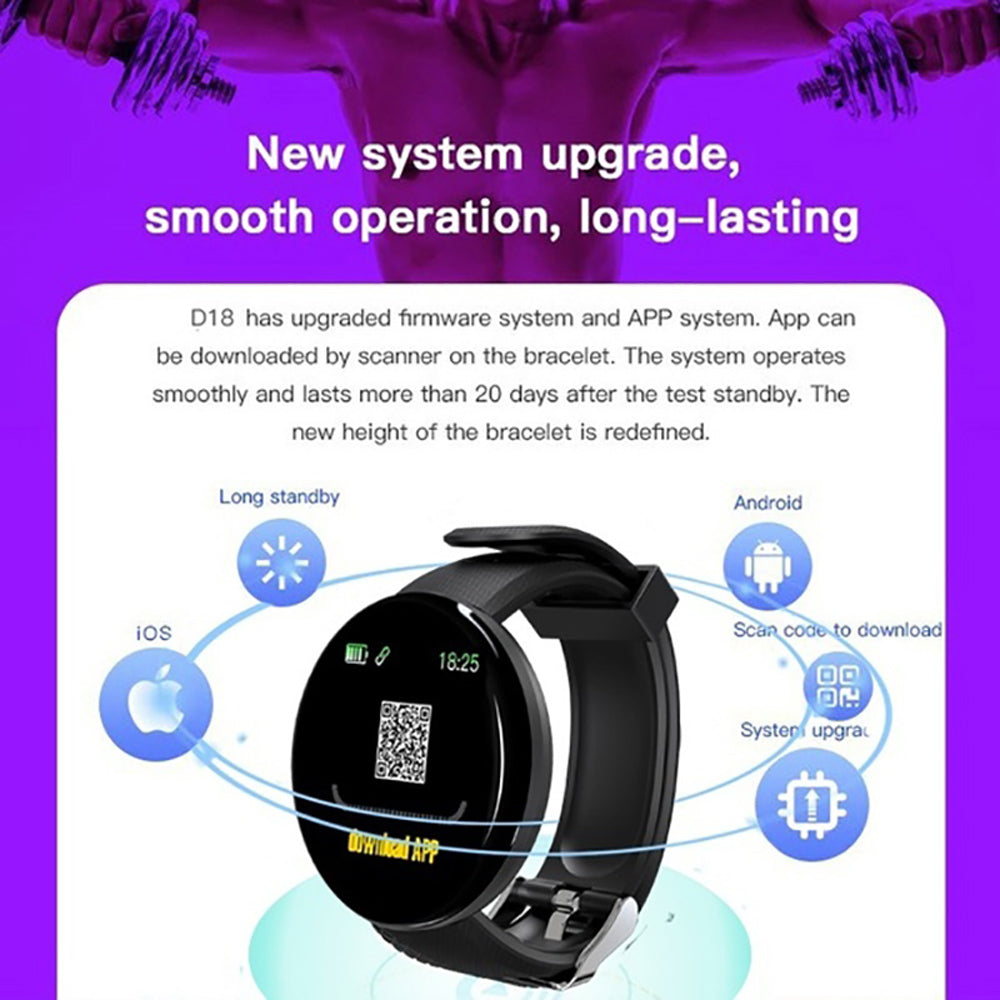 VitalSync Pro D18 Fitness Smartwatch