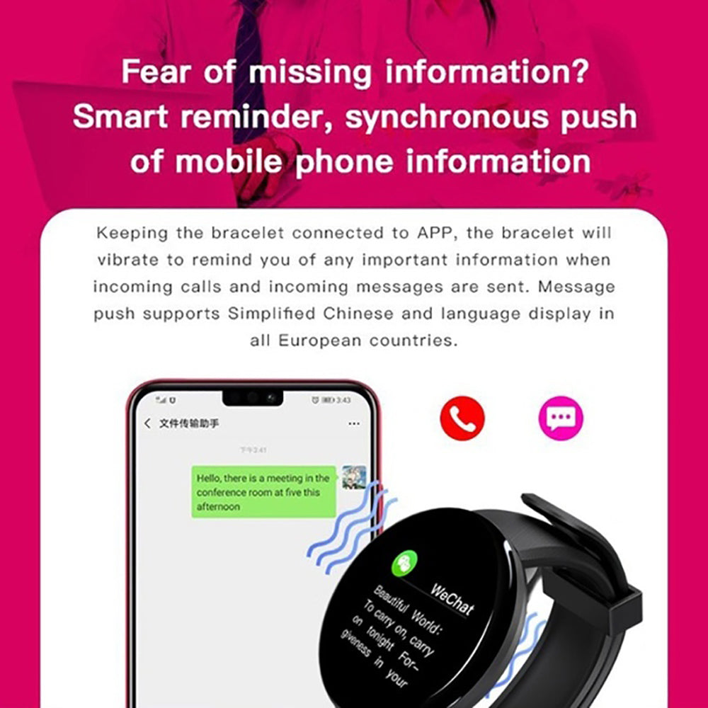 VitalSync Pro D18 Fitness Smartwatch